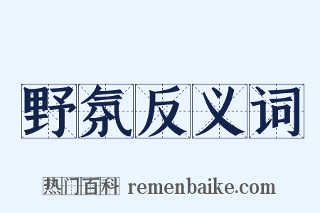 野氛反义词是什么意思的图片